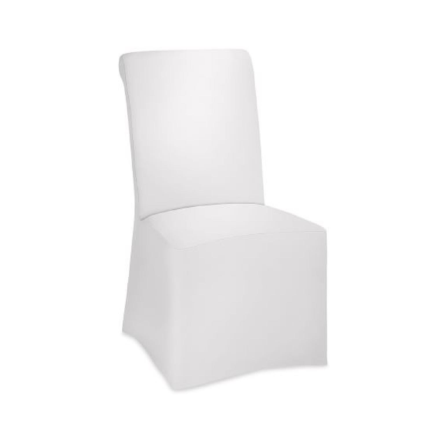 Pottery Barn White Slipcovered Dining Chairs AptDeco