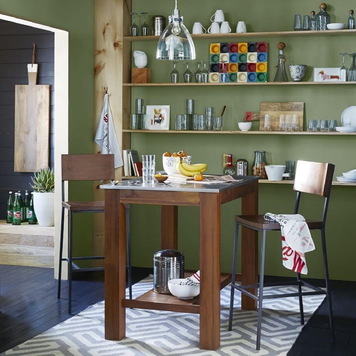 West Elm Rustic Barstools - image-2