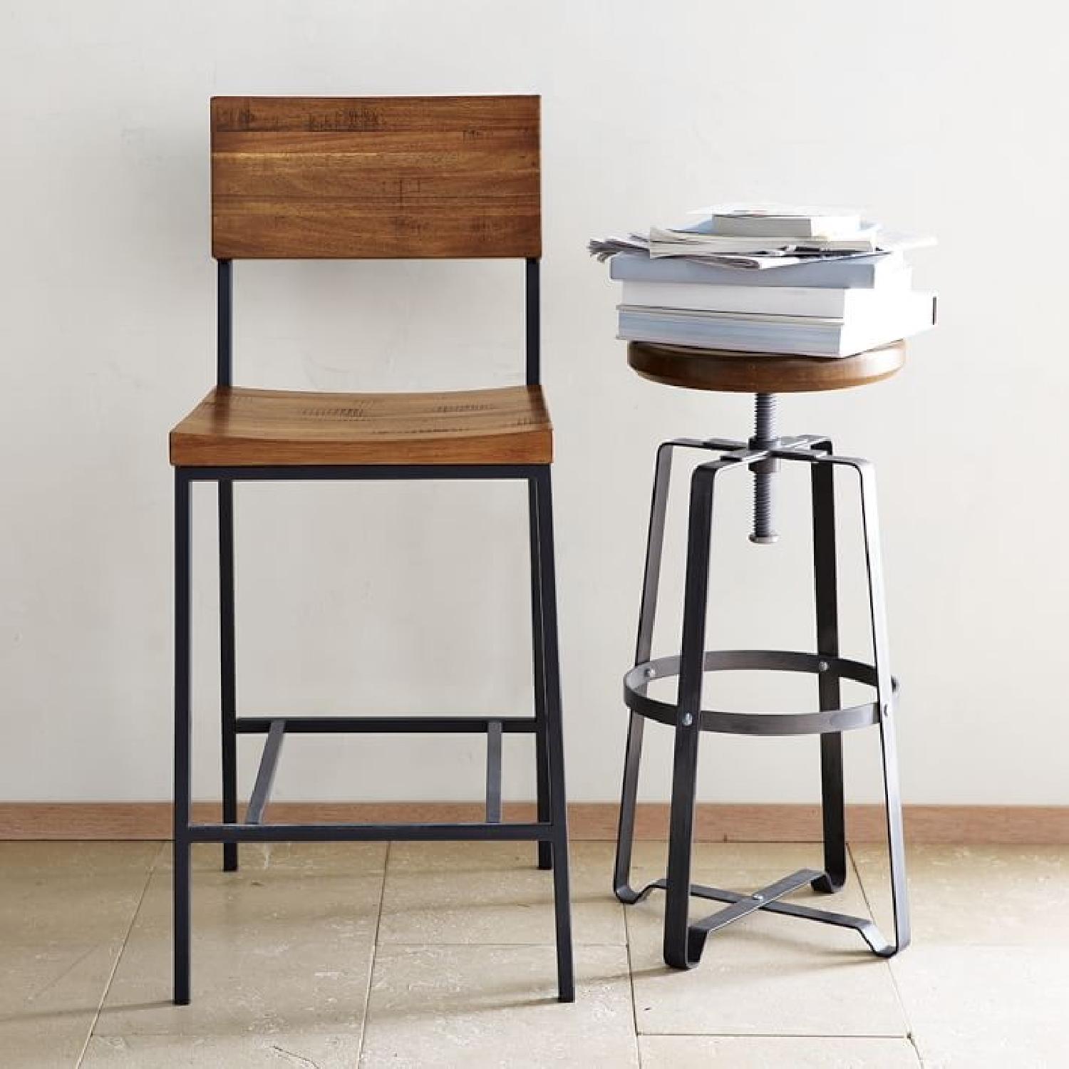 West Elm Rustic Barstools - image-3