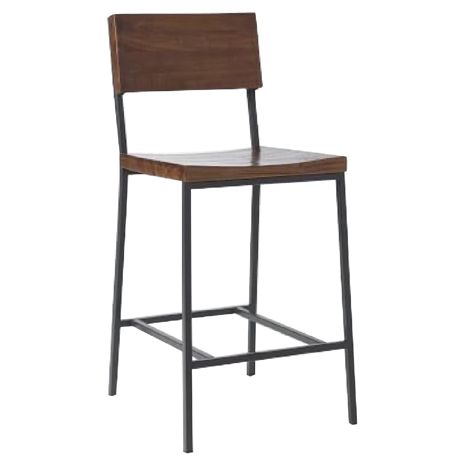 West Elm Rustic Barstools - image-5