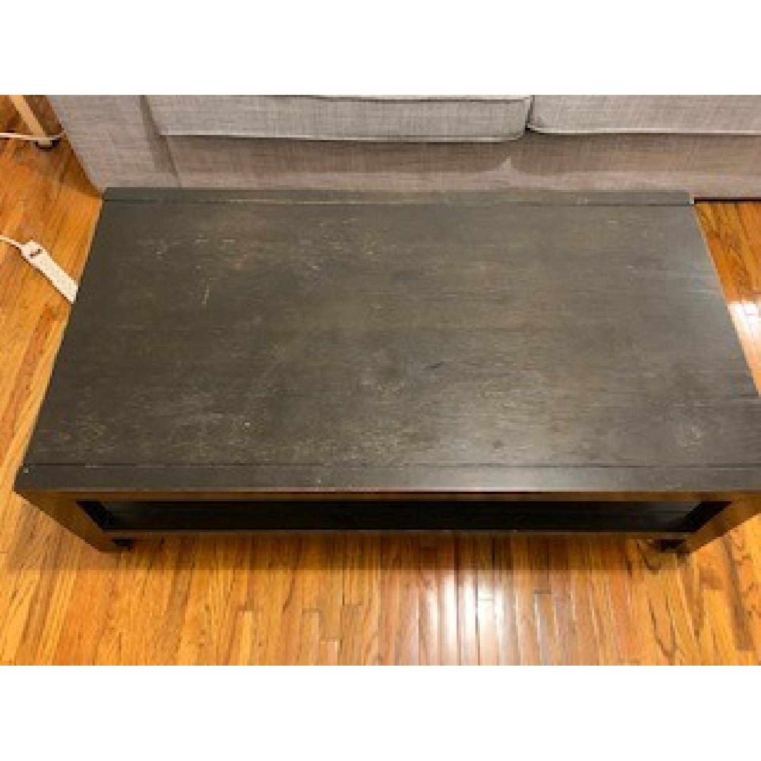 Black Wood Coffee Table - image-1