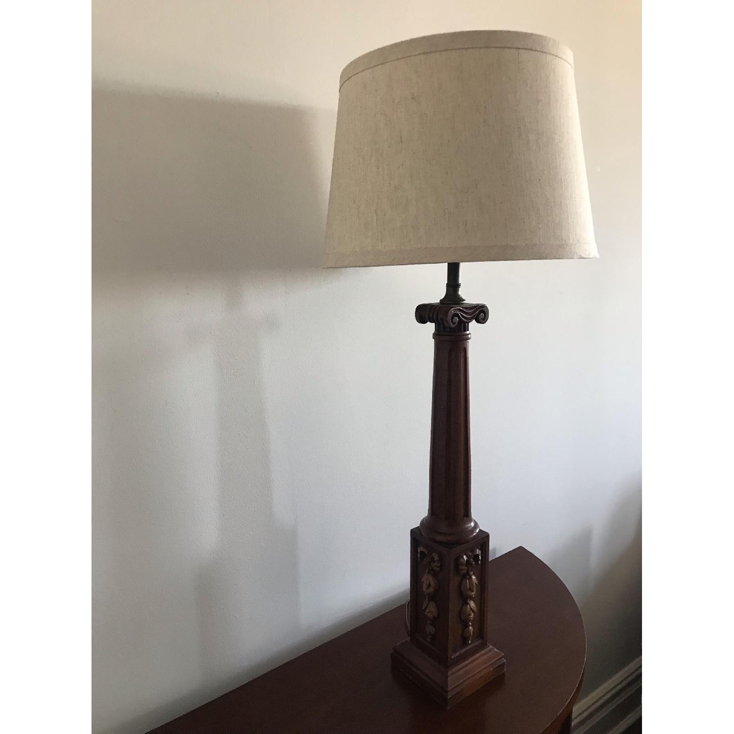 Vintage Carved-Wood Table Lamps - image-2