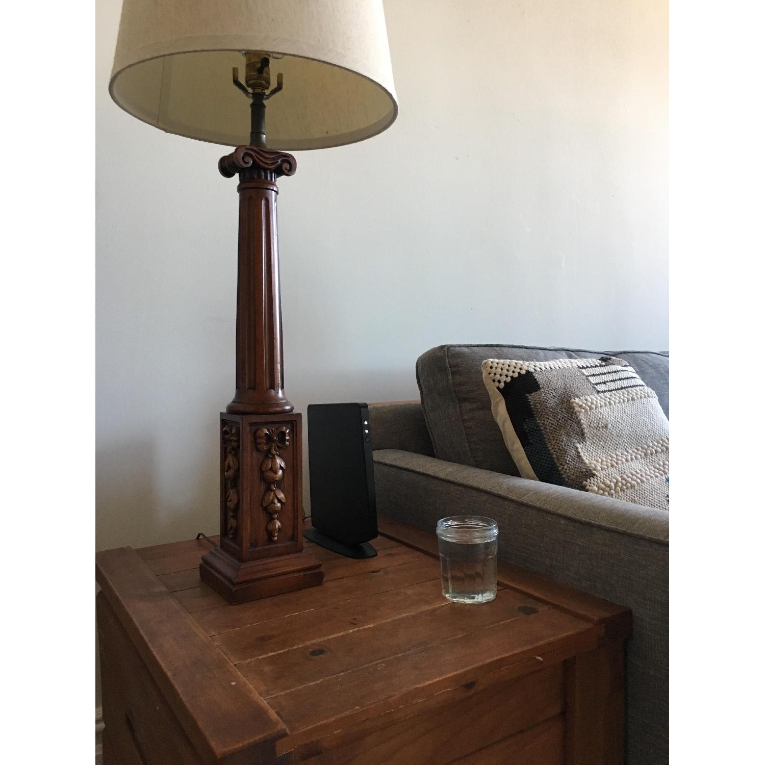 Vintage Carved-Wood Table Lamps - image-3