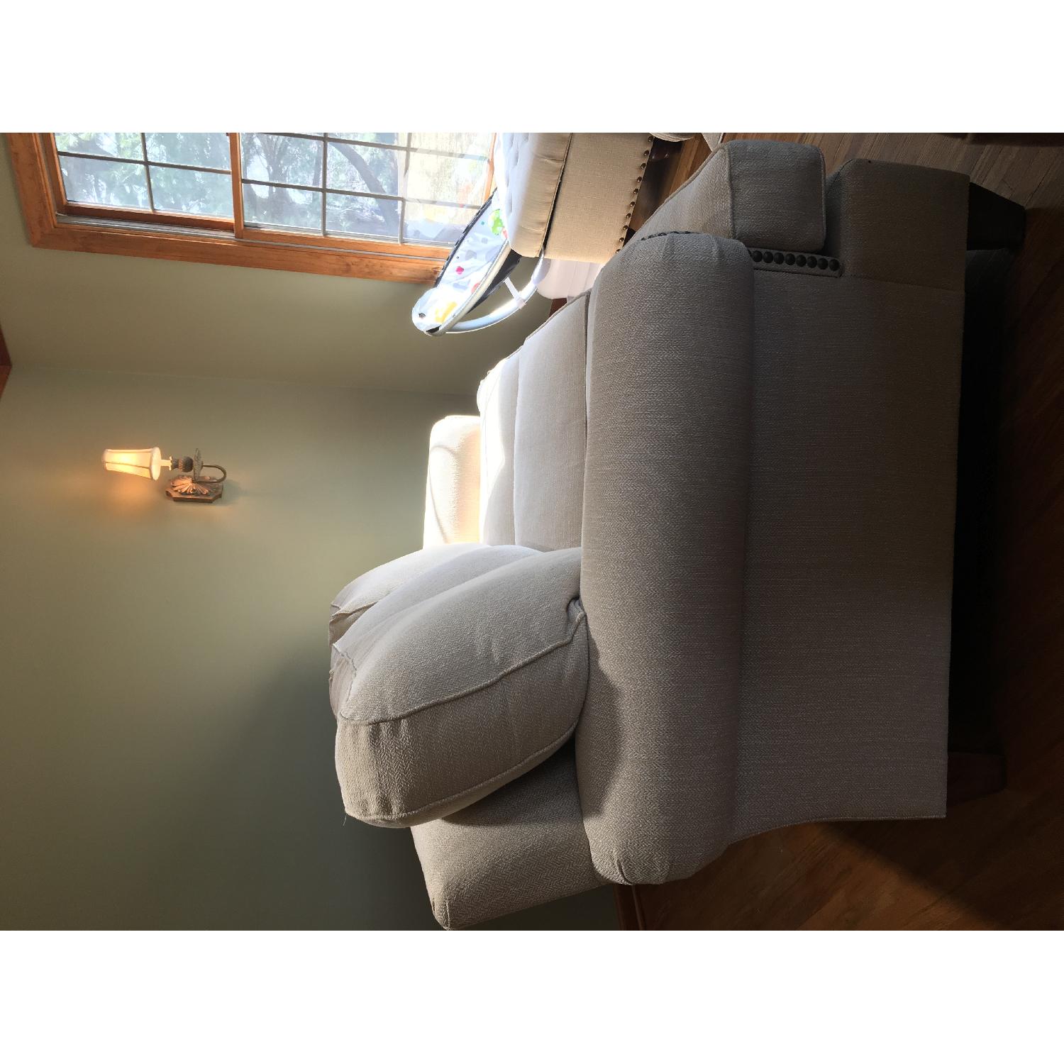 Henredon Cream Fabric Sofa - image-1