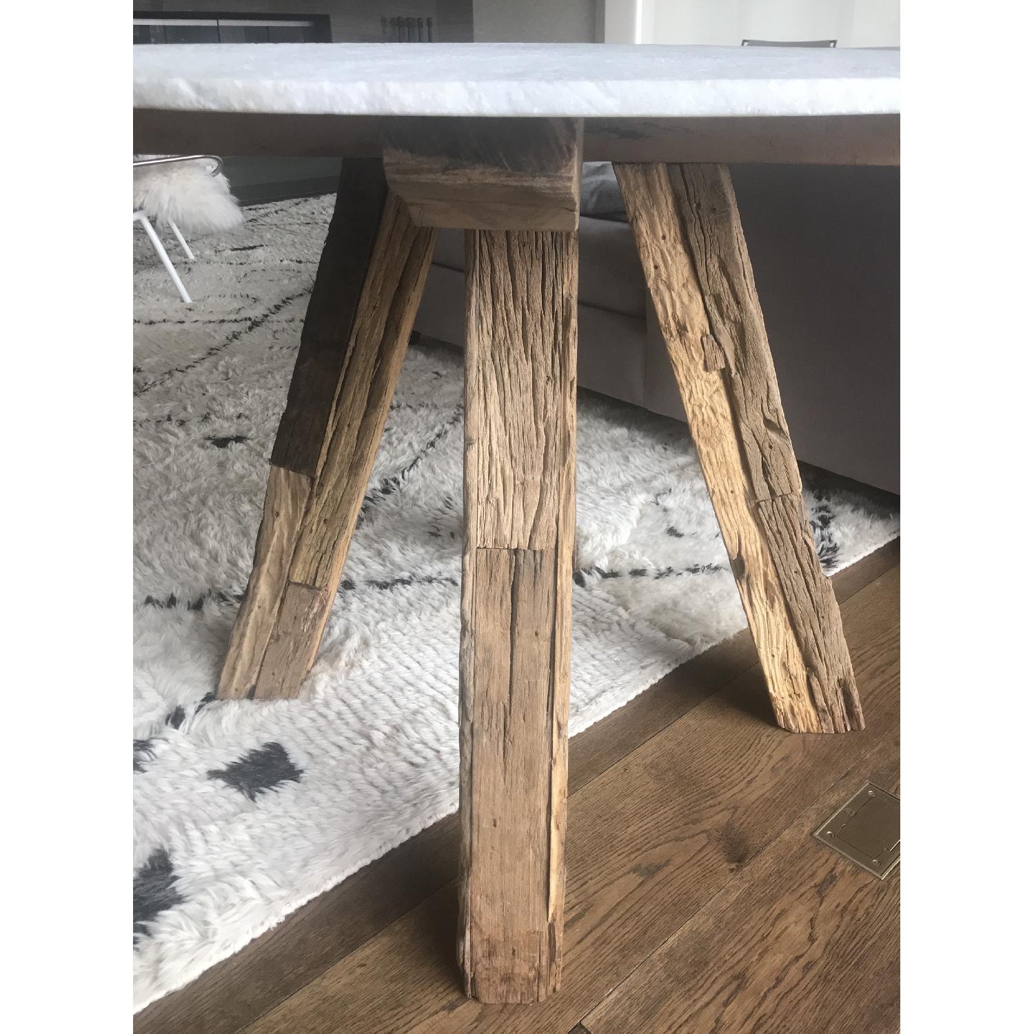 Anthropologie Rustic Marble Round Dining Table - image-5