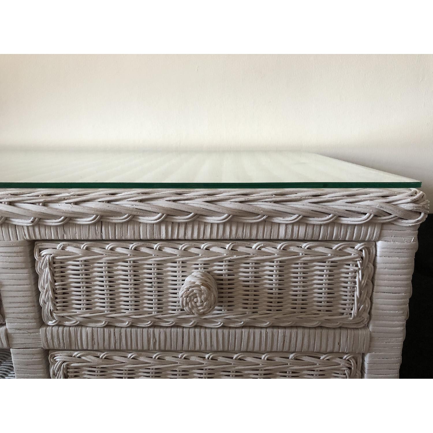 White Wicker Desk - image-3