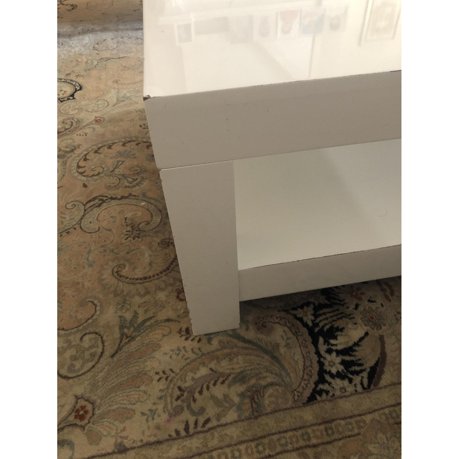 West Elm Parsons White Lacquer Coffee Table - image-8