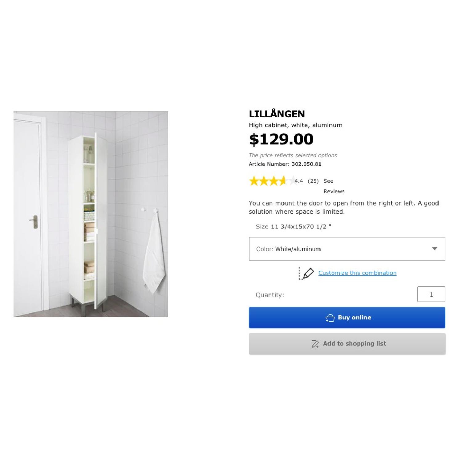 Ikea Lillangen High Cabinet - image-2