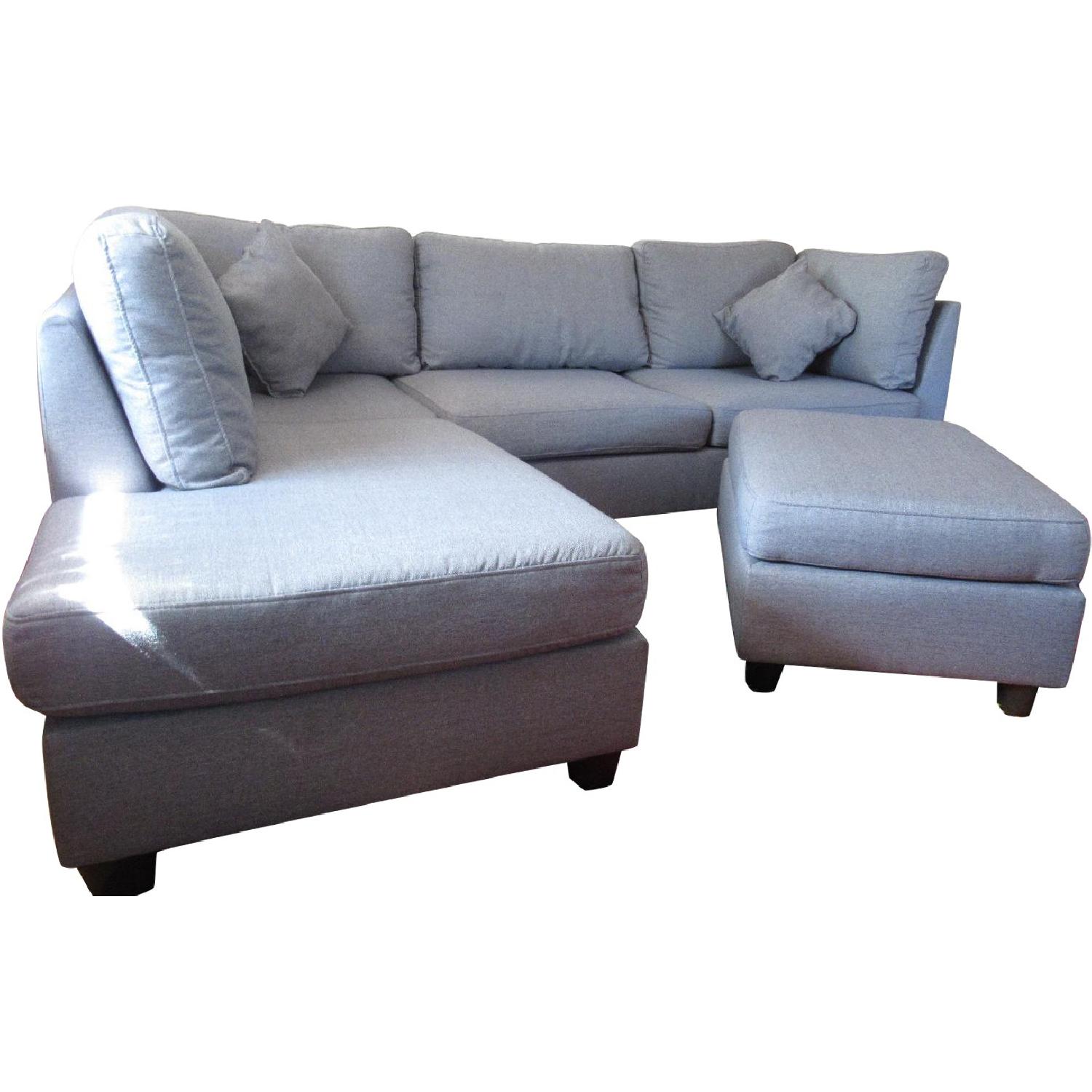 2 Piece Sectional Sofa & Ottoman - image-0