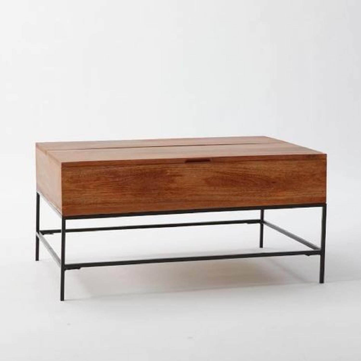 West Elm Industrial Storage Coffee Table in Espresso AptDeco