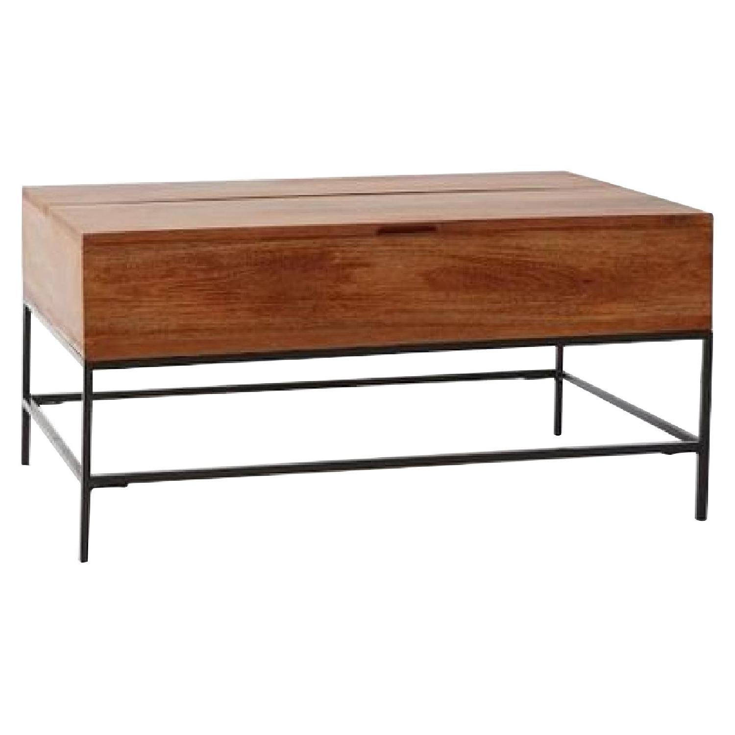 West Elm Industrial Storage Coffee Table in Espresso AptDeco
