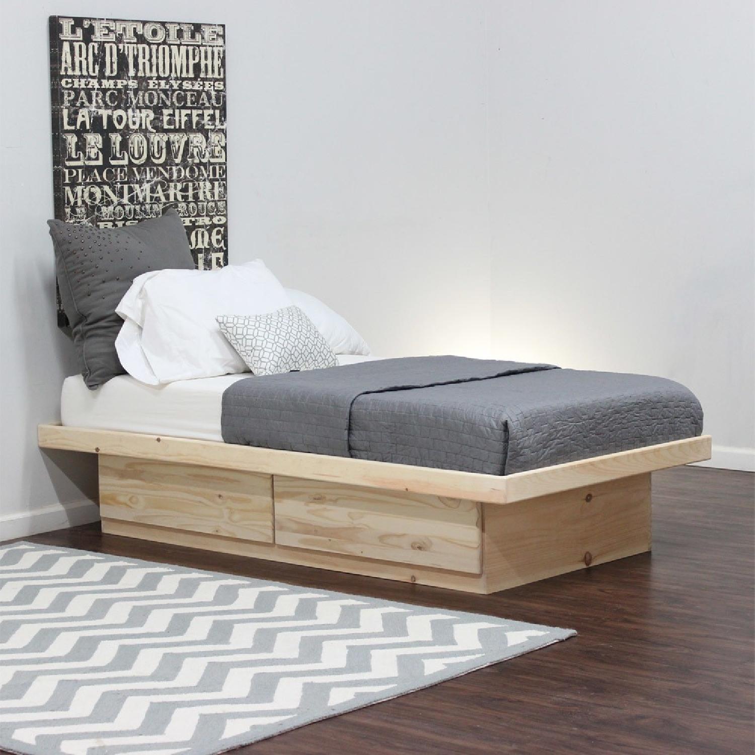 Gothic Cabinet Craft Pine Twin Platform Bed w/ Storage - image-2