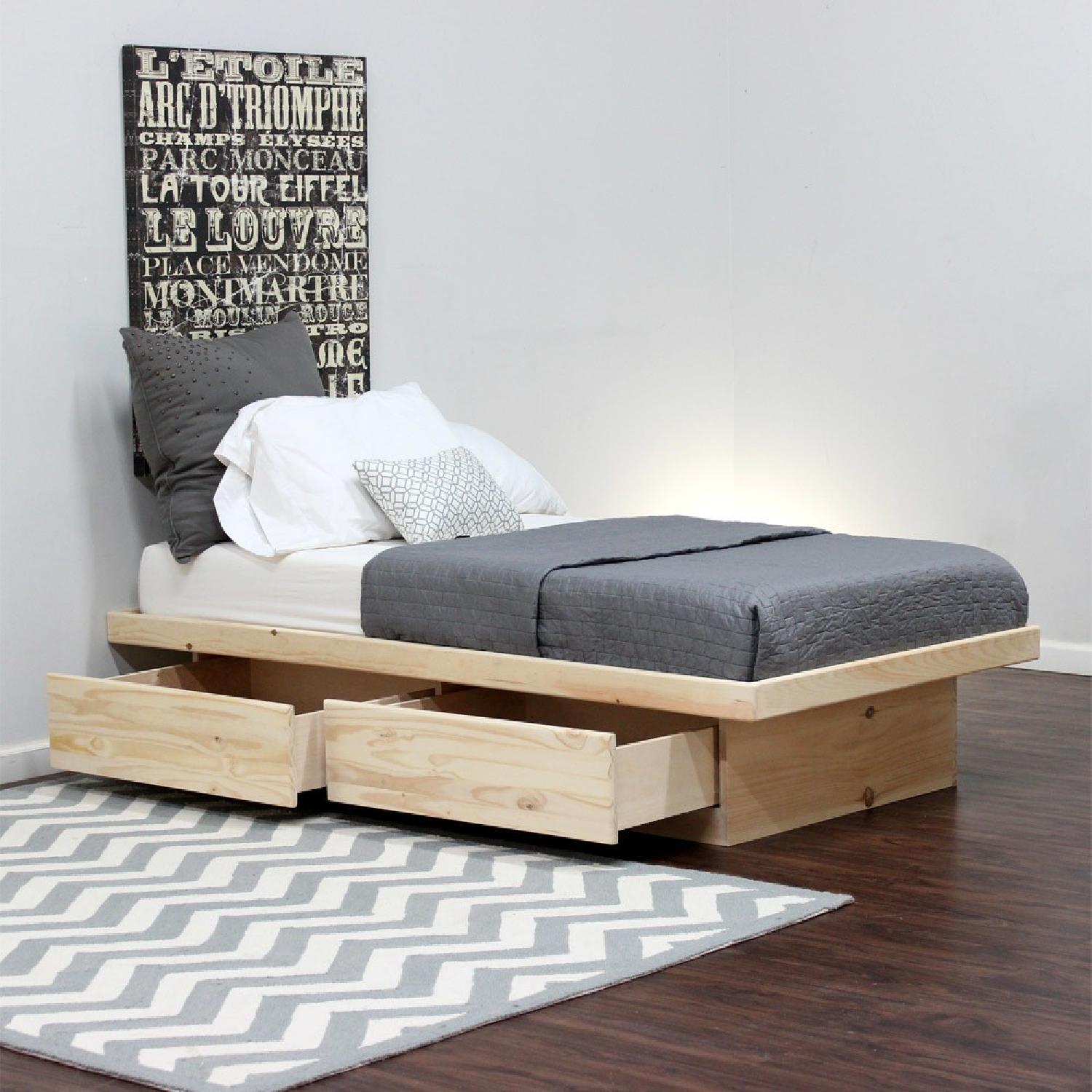 Gothic Cabinet Craft Pine Twin Platform Bed w/ Storage - image-3