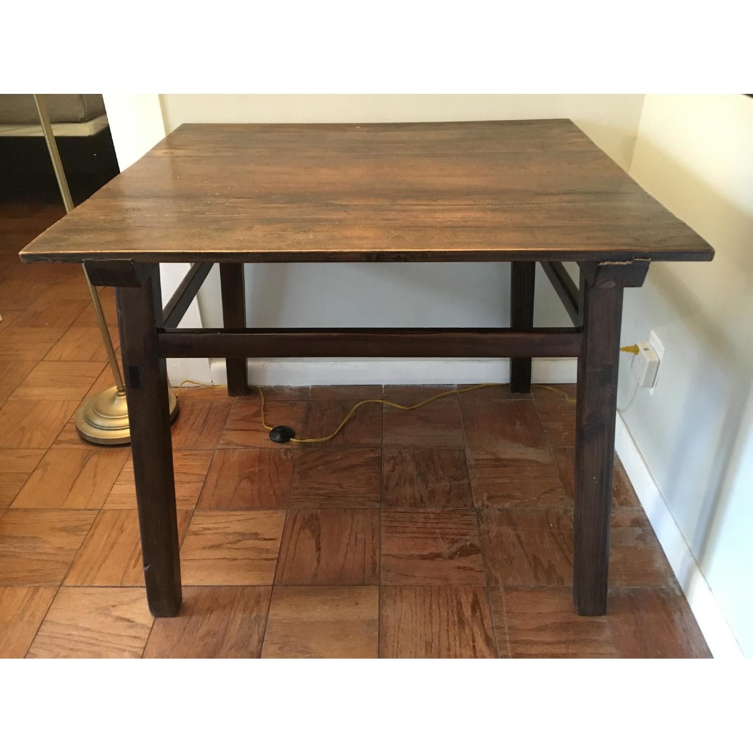 Antique Rustic Solid Wood Farmhouse Table - image-3