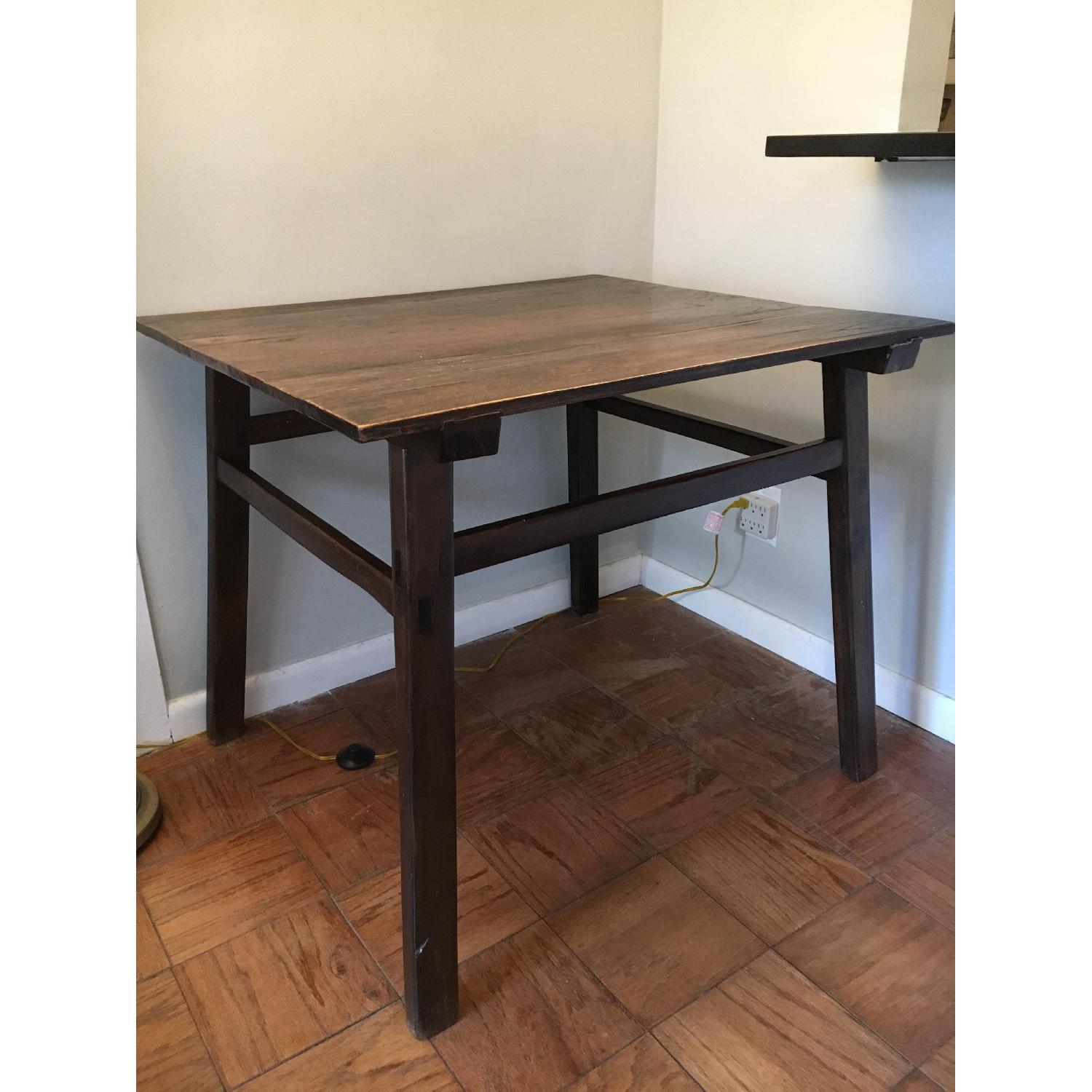 Antique Rustic Solid Wood Farmhouse Table - image-7