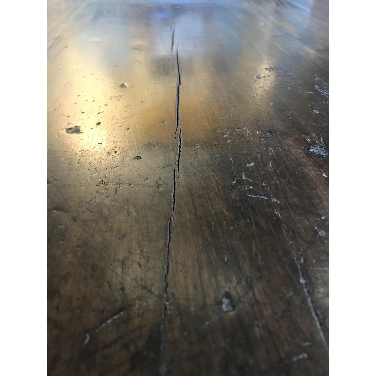 Antique Rustic Solid Wood Farmhouse Table - image-8