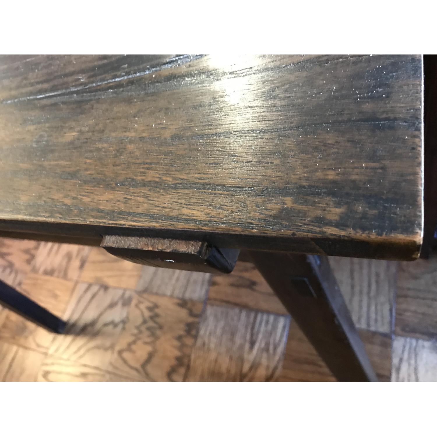 Antique Rustic Solid Wood Farmhouse Table - image-9