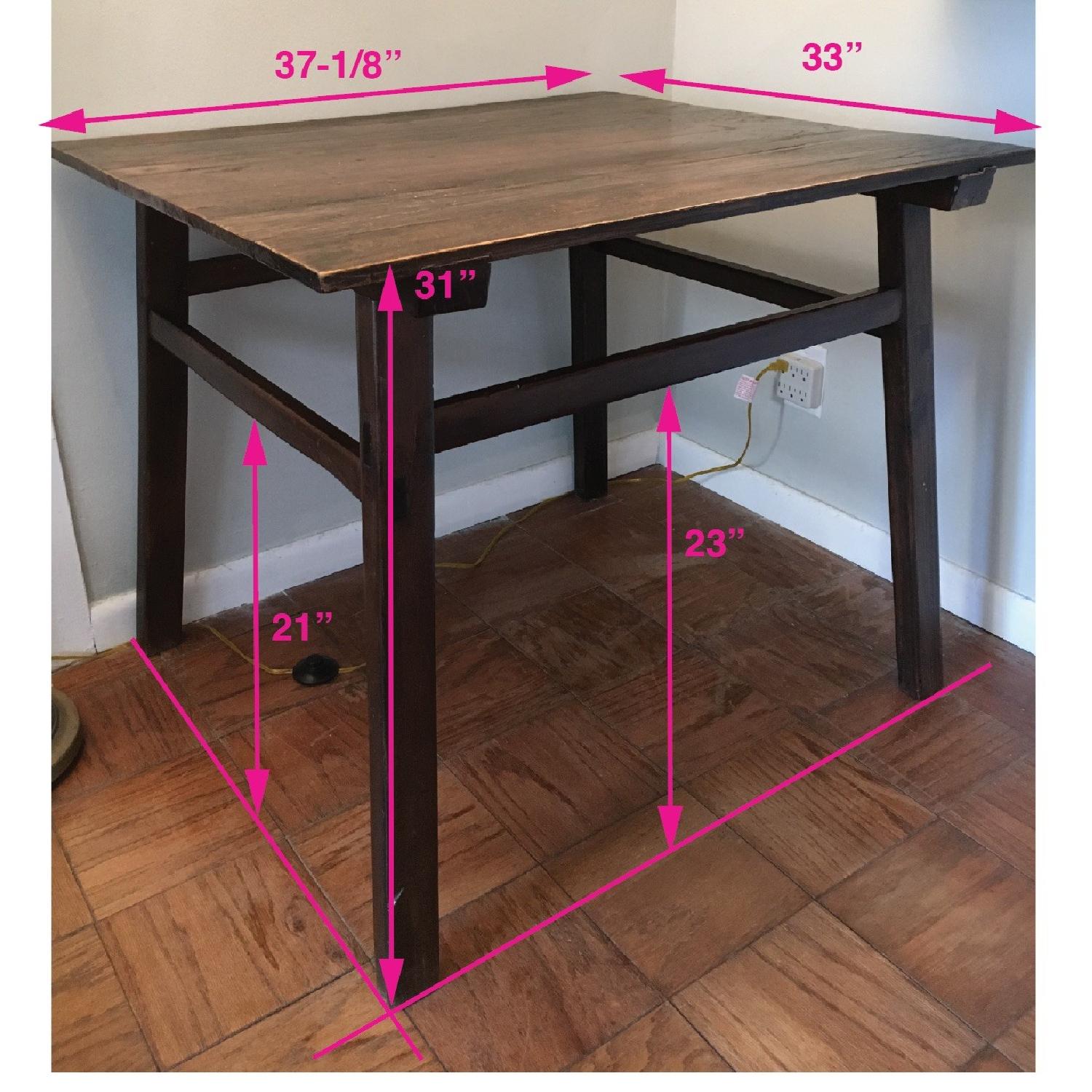 Antique Rustic Solid Wood Farmhouse Table - image-11