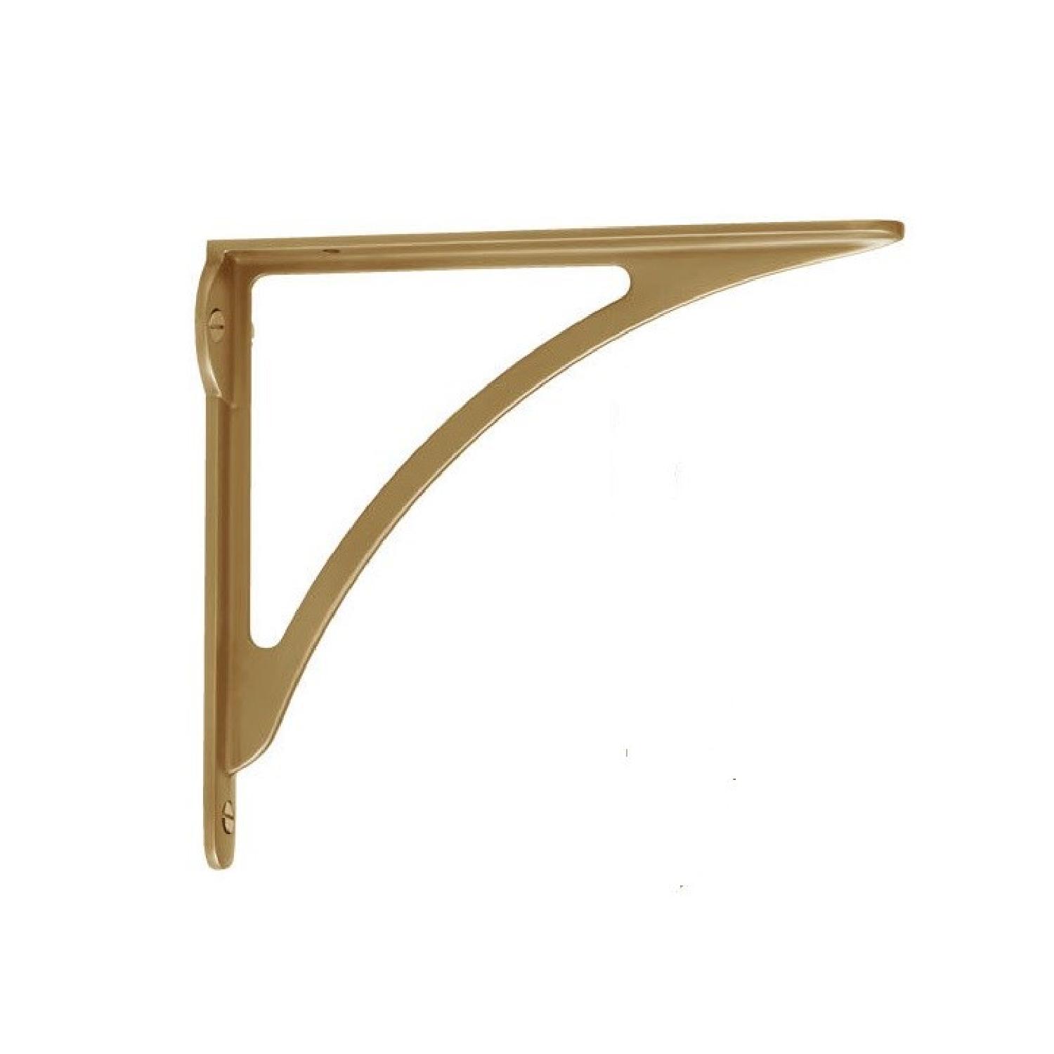 Rejuvenation Arched Shelf Bracket in Aged Brass - image-0