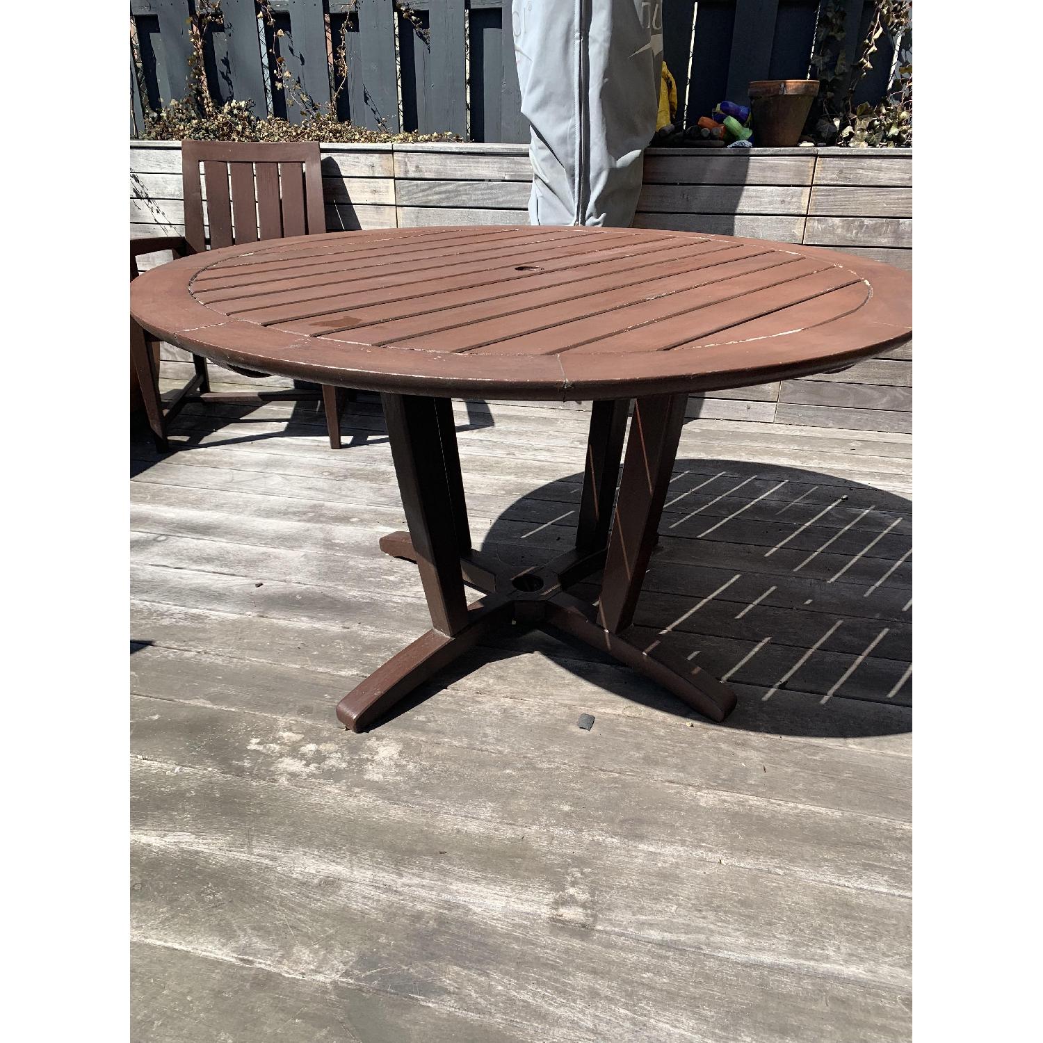 Teak Outdoor/Patio 6-Piece Dining Set - image-1