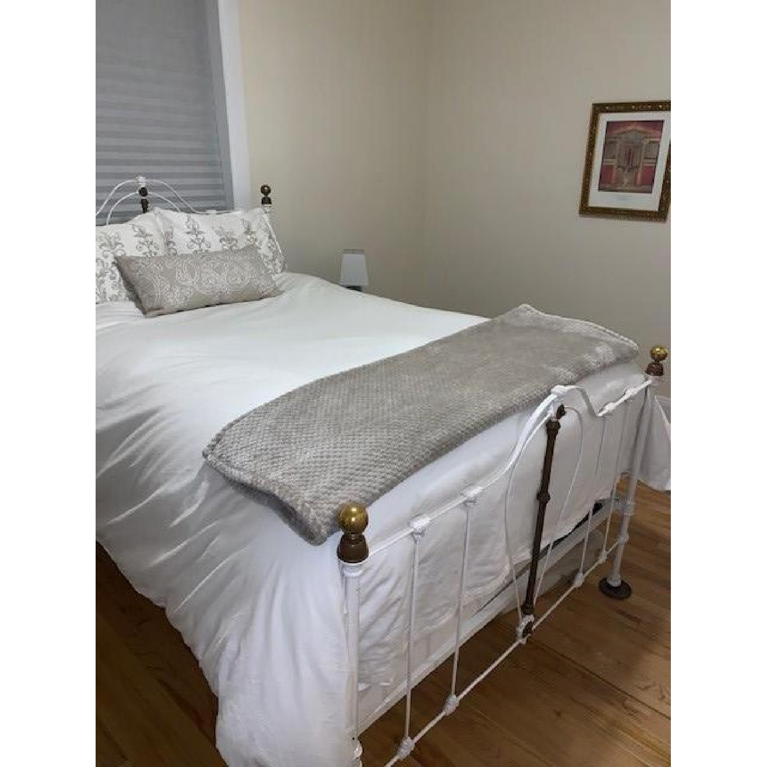 Antique Wrought Iron Full Size Bed - image-1
