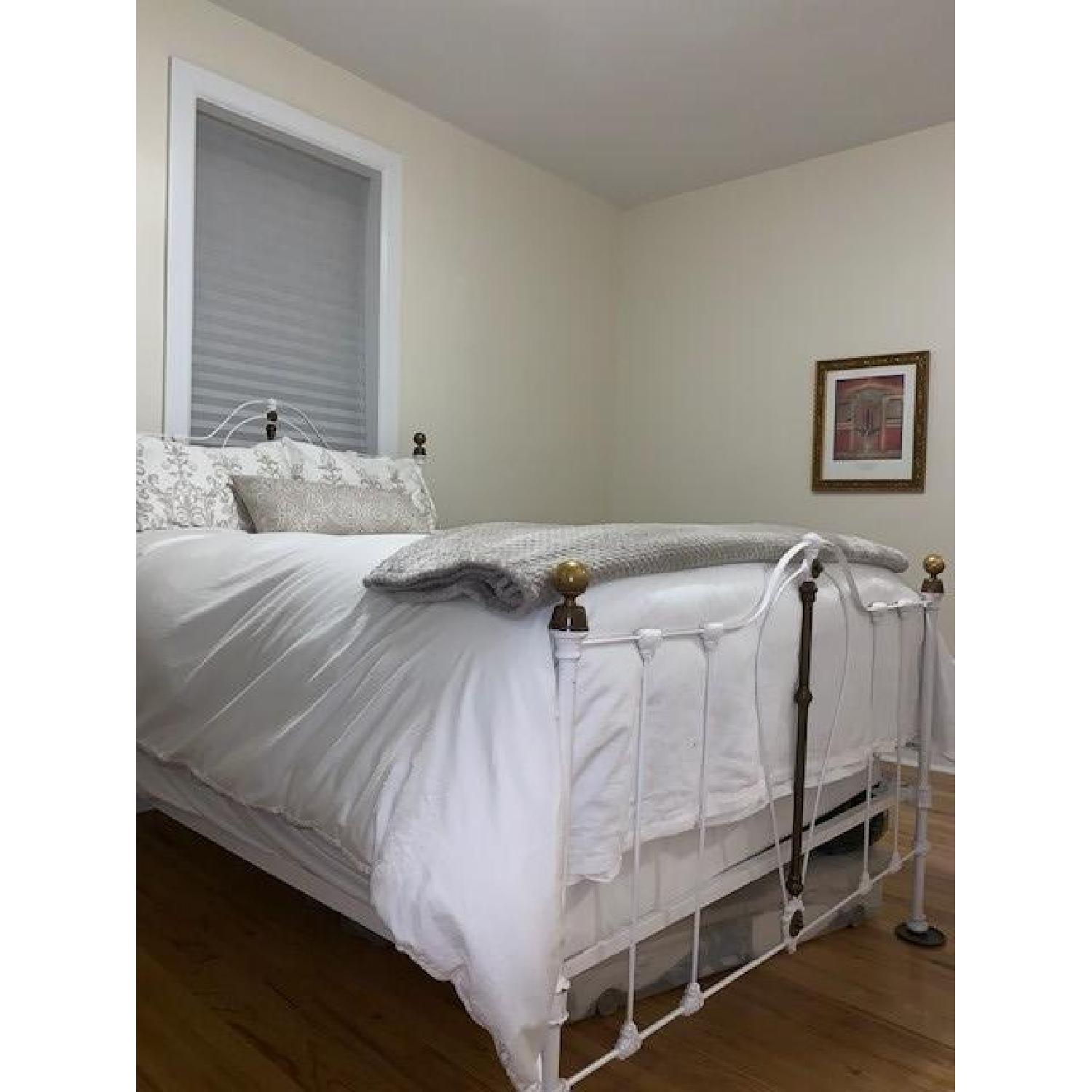 Antique Wrought Iron Full Size Bed - image-2
