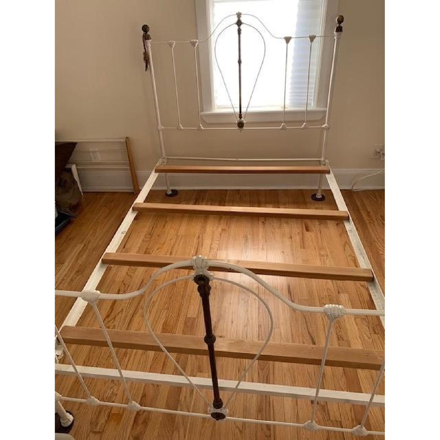 Antique Wrought Iron Full Size Bed - image-3
