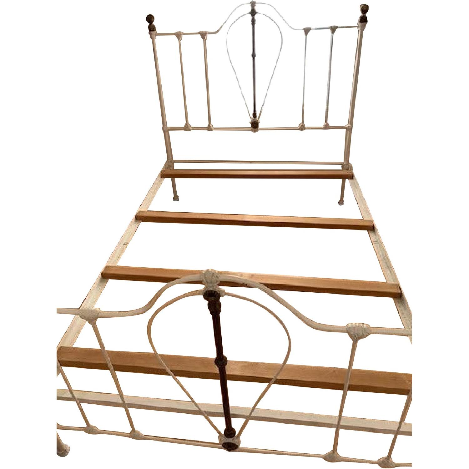 Antique Wrought Iron Full Size Bed - image-0