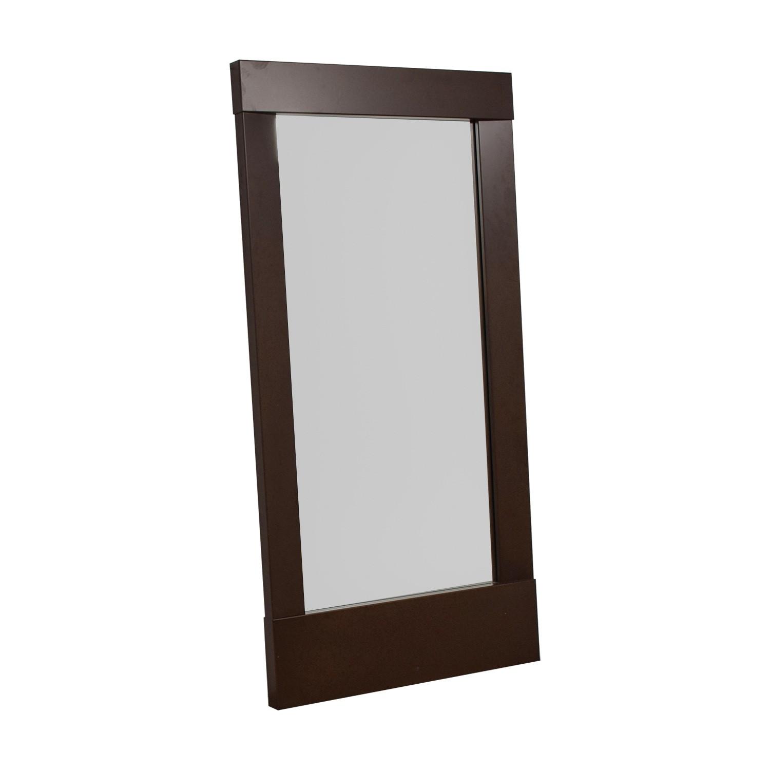 Crate & Barrel Colby Bronze Floor Mirror - image-0