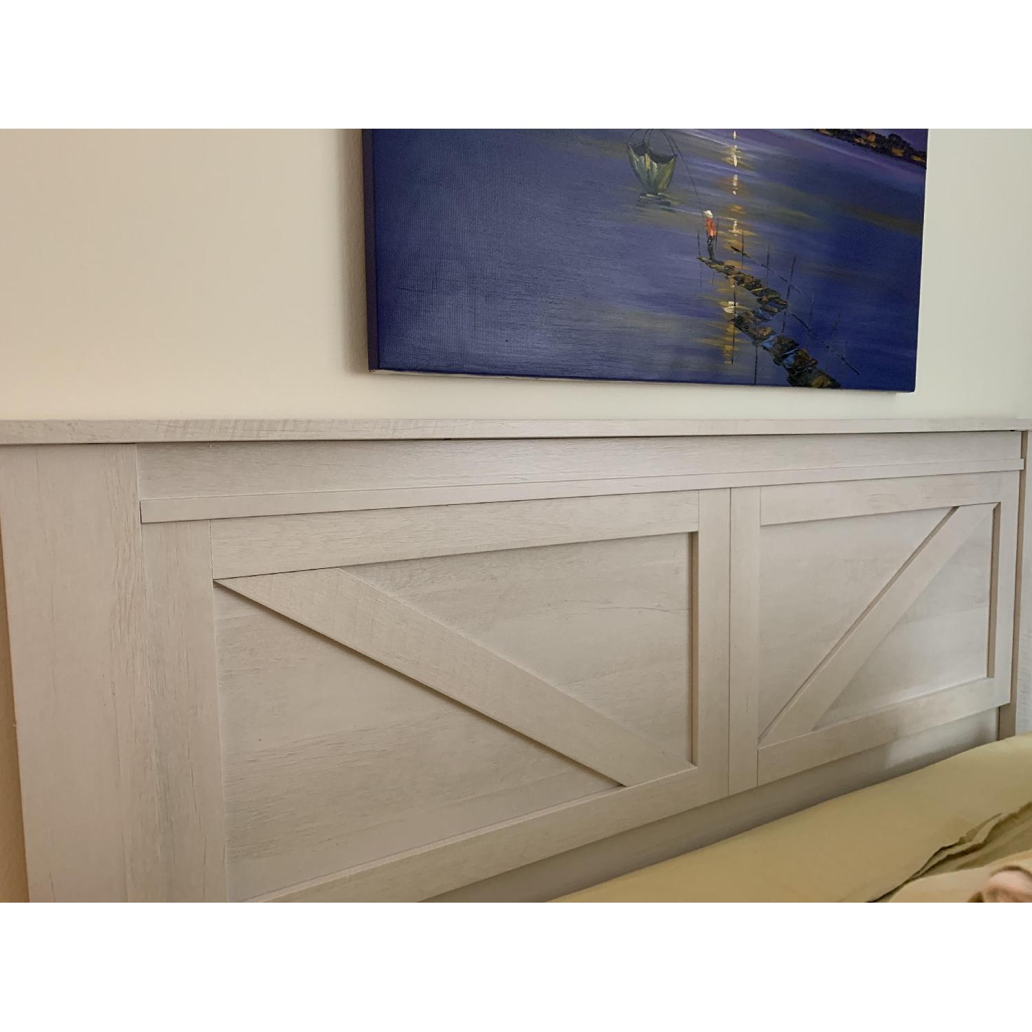 Gracie Oaks Barnwood Style Wood Panel Queen Headboard - image-1