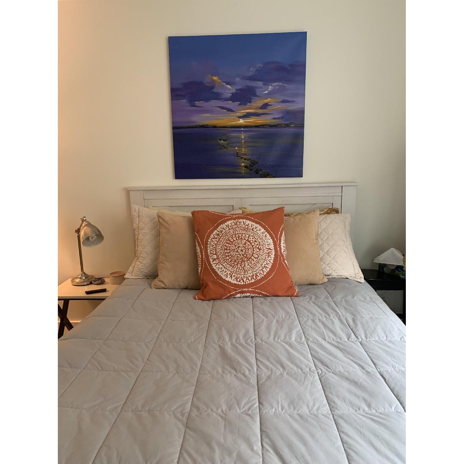 Gracie Oaks Barnwood Style Wood Panel Queen Headboard - image-2