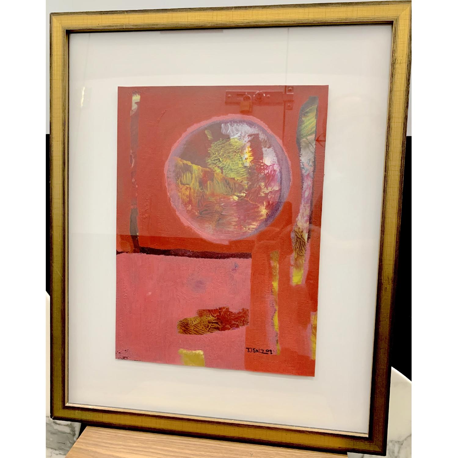 Contemporary Orb Abstract Oil Painting - image-1