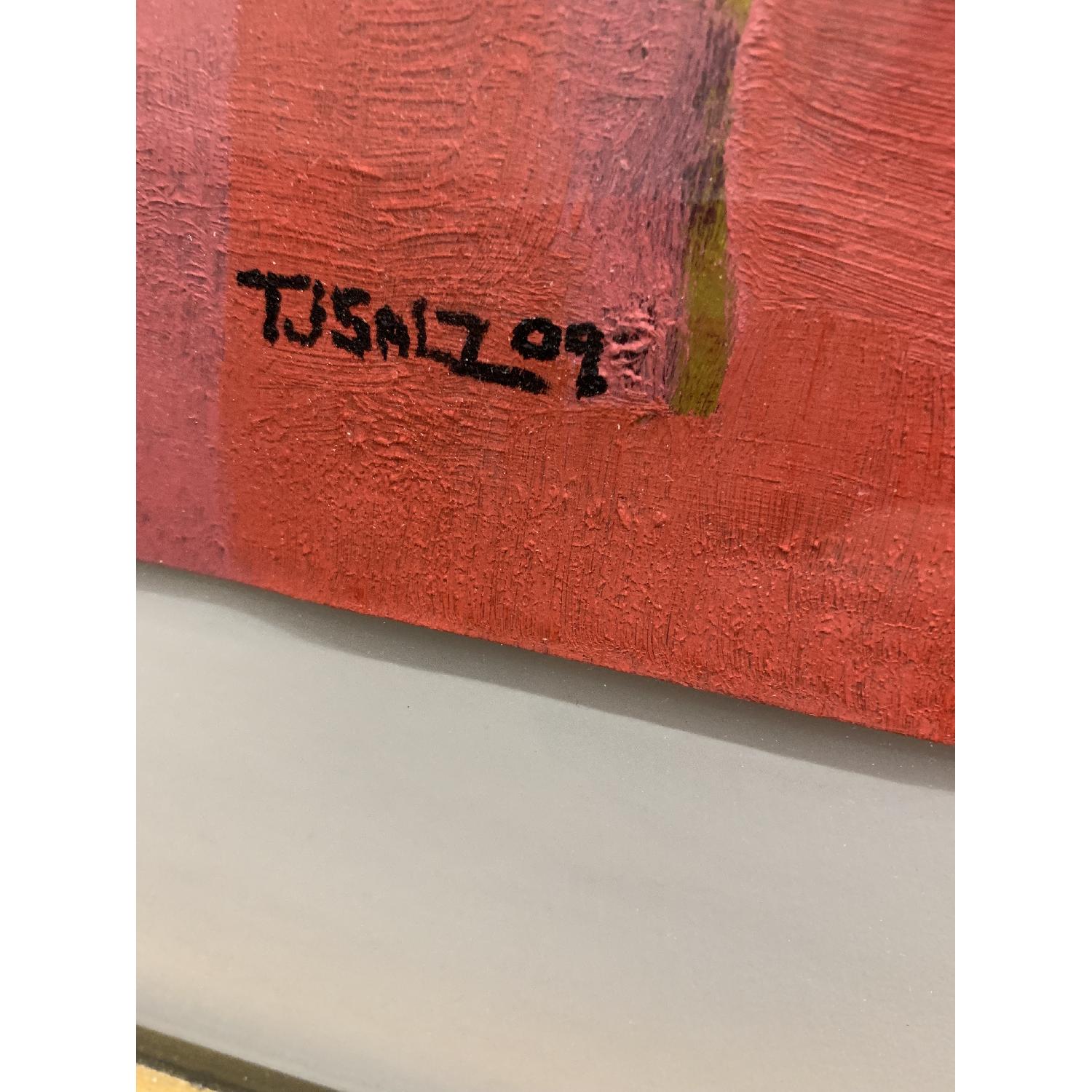 Contemporary Orb Abstract Oil Painting - image-2