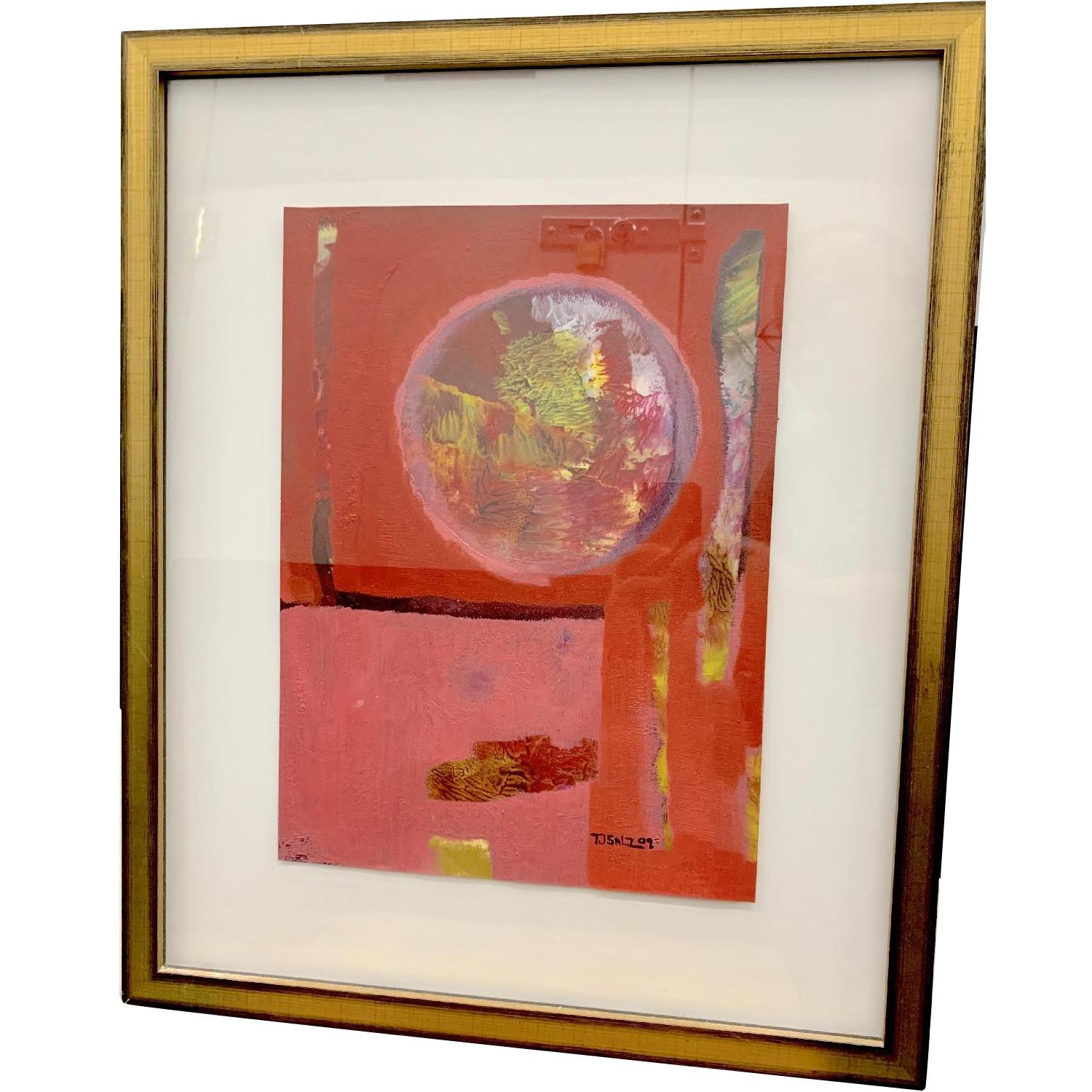 Contemporary Orb Abstract Oil Painting - image-0