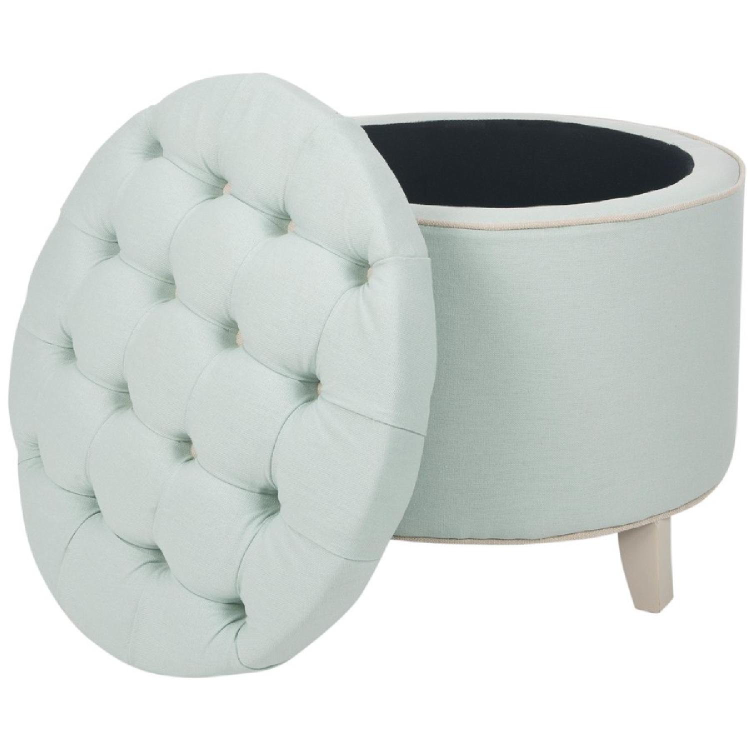 Safavieh Pale Blue Storage Ottoman - image-1