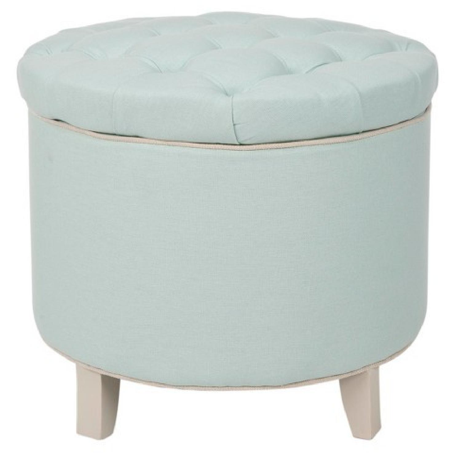 Safavieh Pale Blue Storage Ottoman - image-0