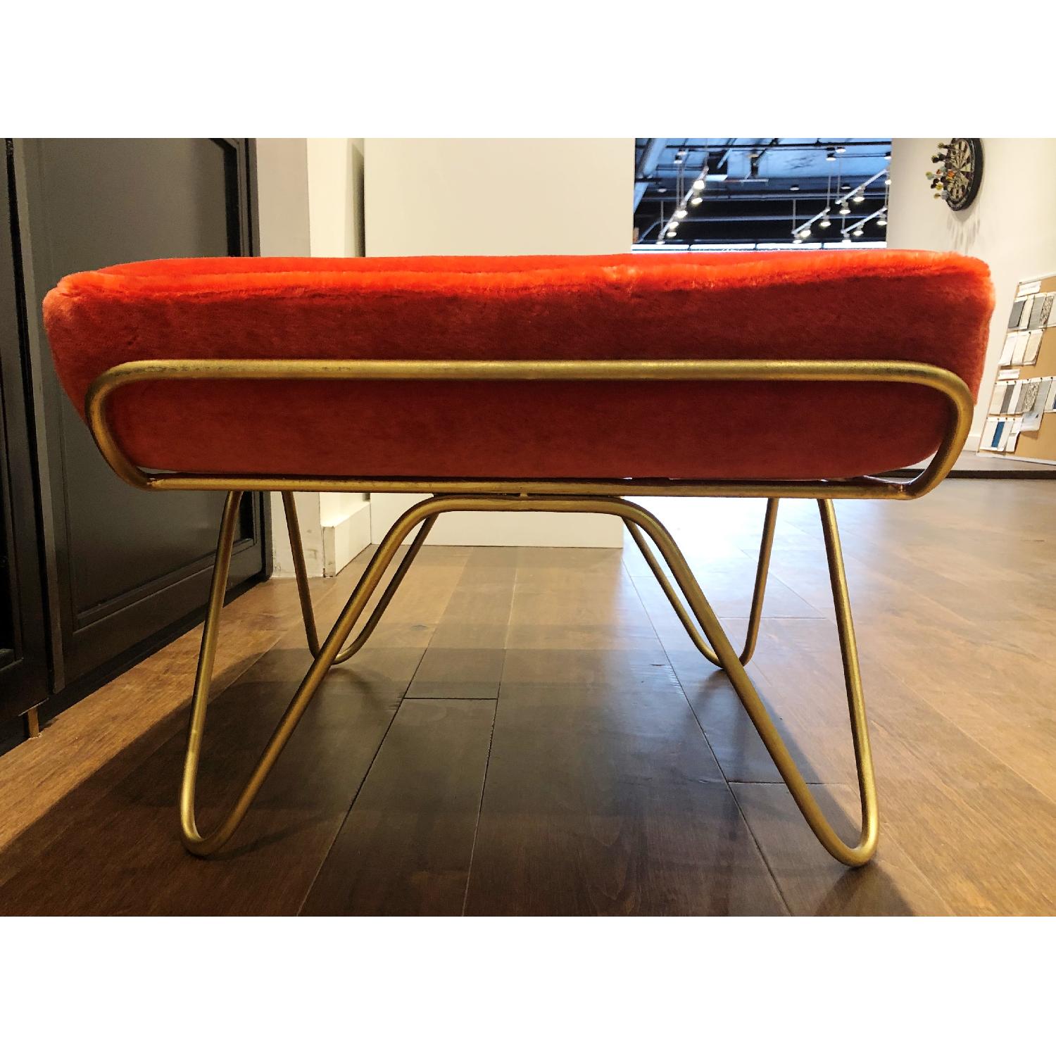 Honore Mohair Bench w/ 3 Decorative Pillows - image-2