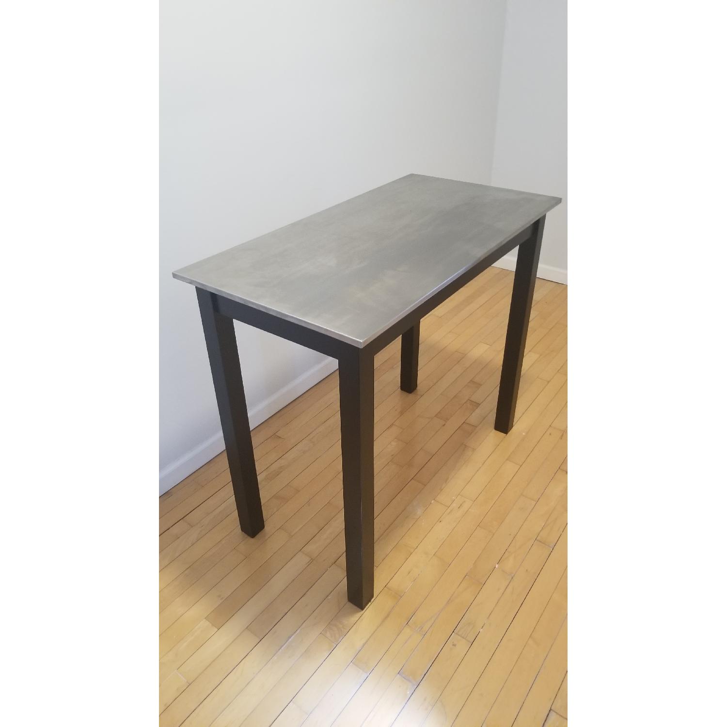 Target Cooper Stainless Steel & Wood/Black Top Bar Table - image-1