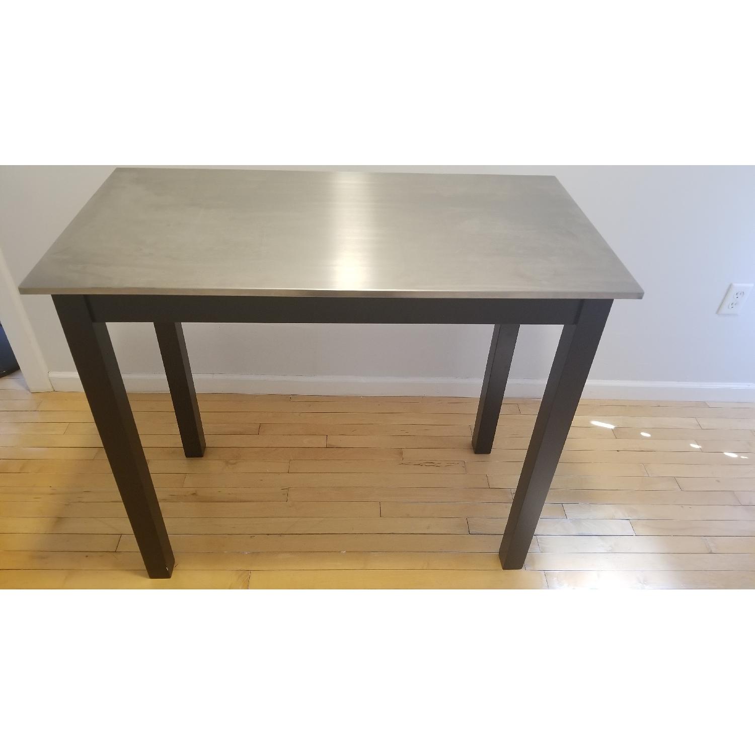 Target Cooper Stainless Steel & Wood/Black Top Bar Table - image-2