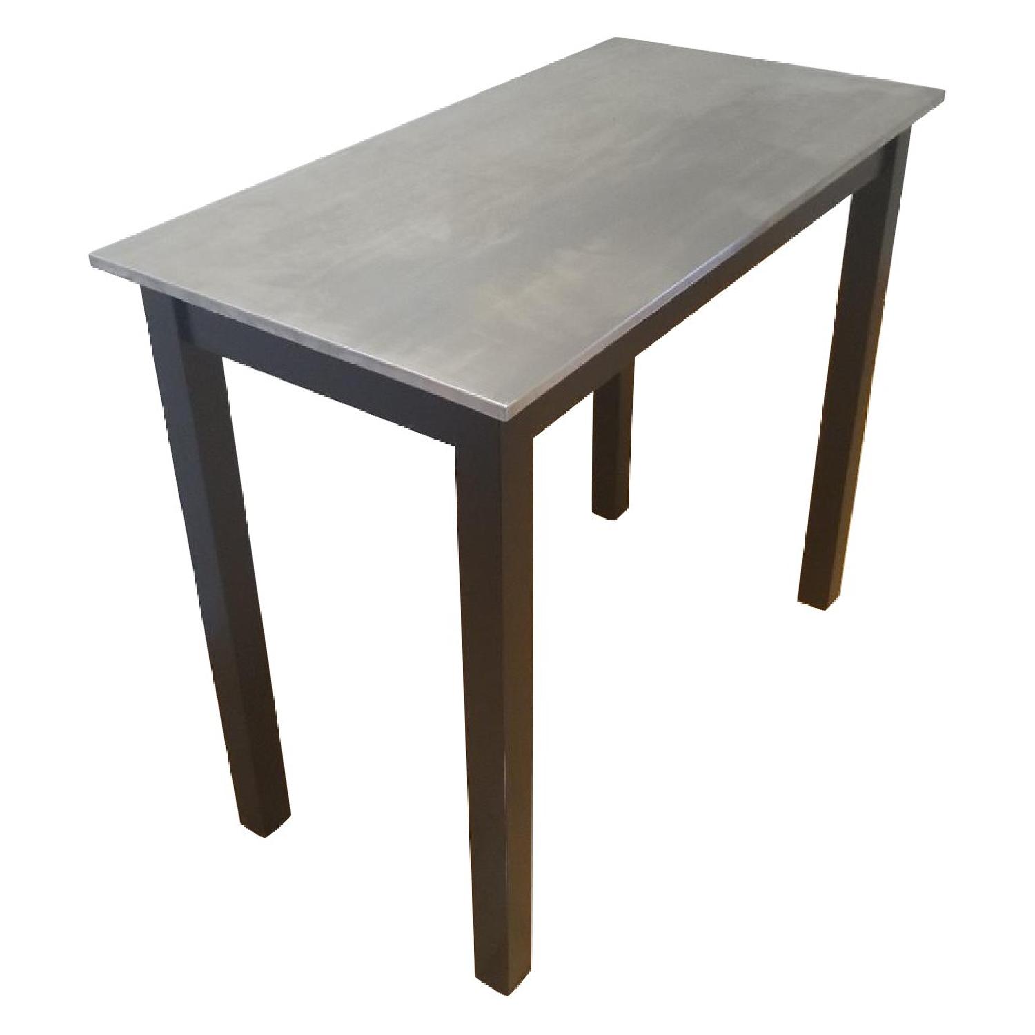 Target Cooper Stainless Steel & Wood/Black Top Bar Table - image-0