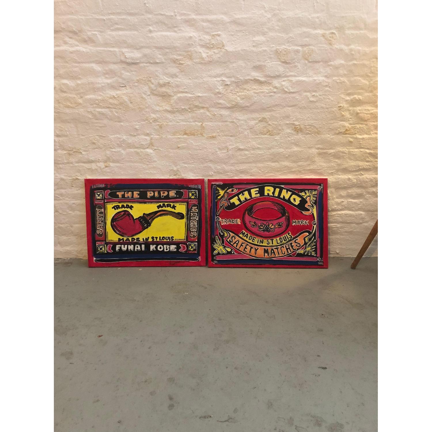 Vintage Ocean Alexander Matchbox Paintings - image-1