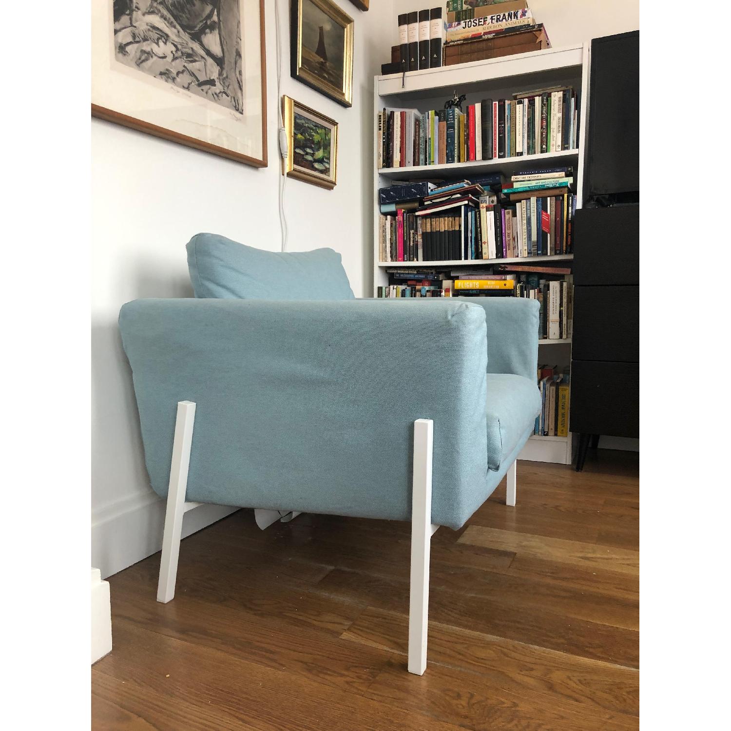 Ikea Koarp Armchair in Orrsta Light Blue & White - image-4