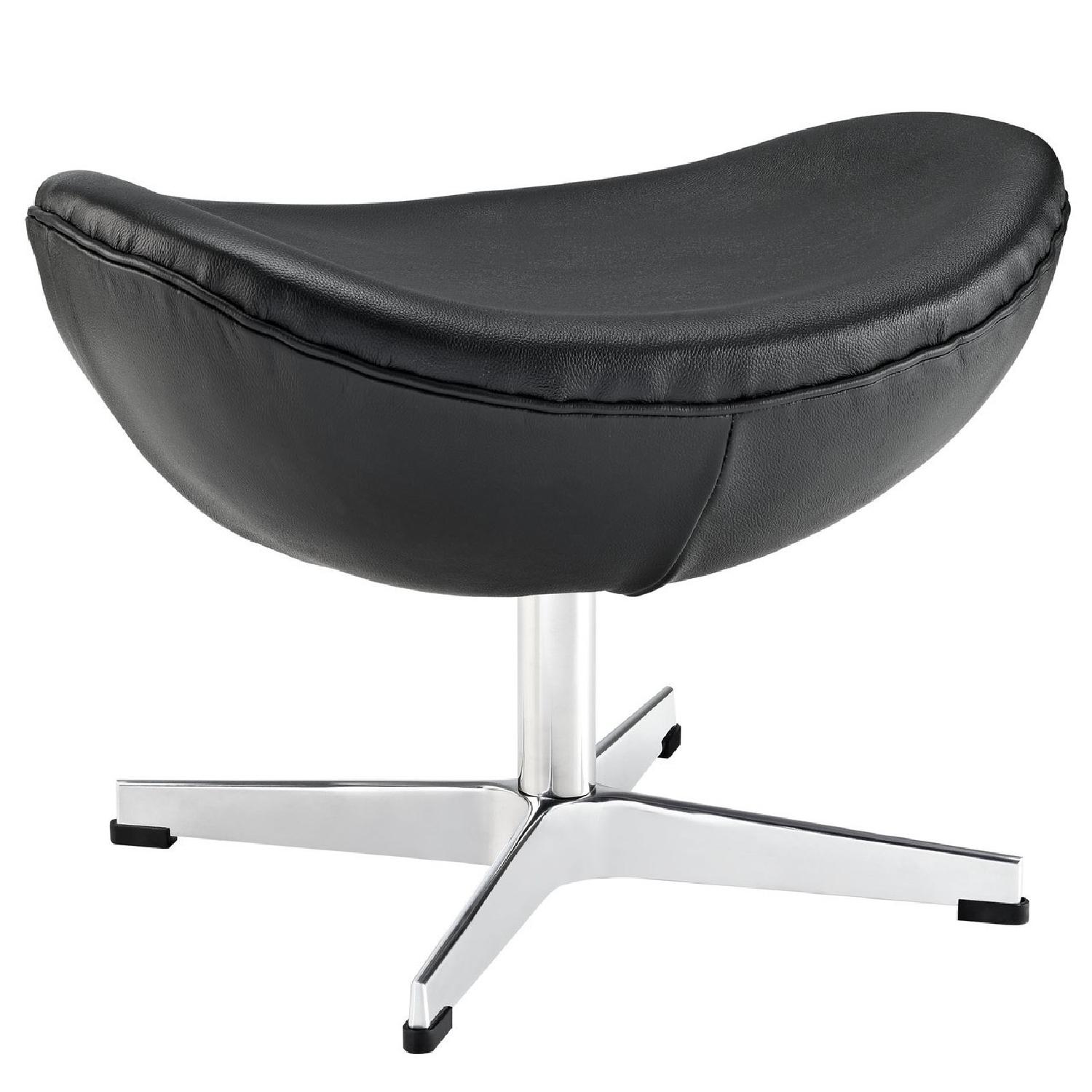 Manhattan Home Design Glove Leather Lounge Chair & Ottoman - image-3