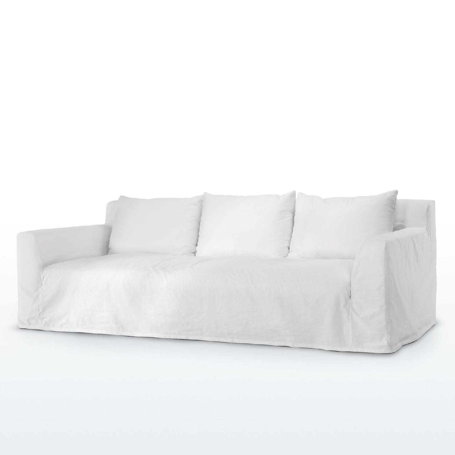 James Perse White Sonoma Sofa - image-5