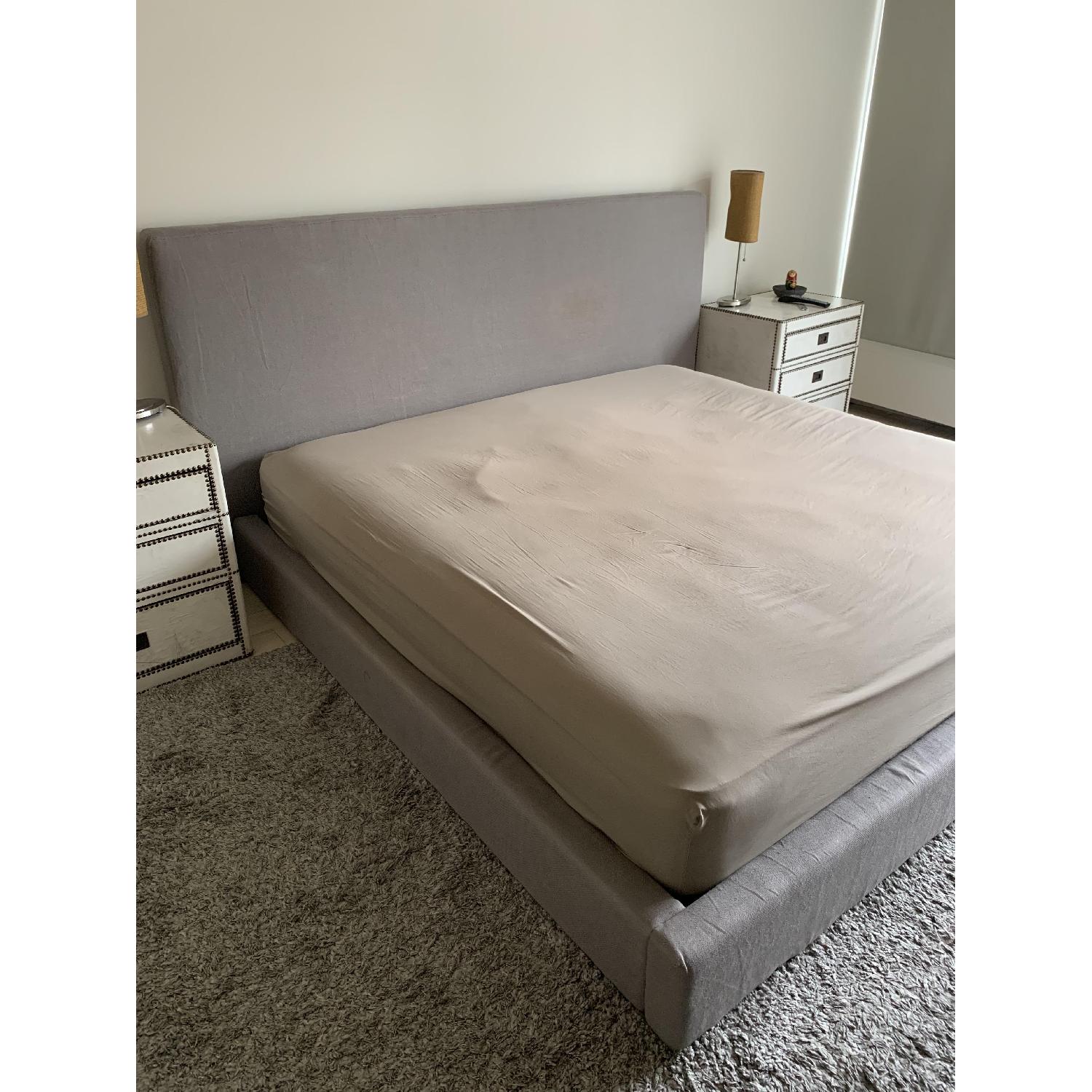 Restoration Hardware Sullivan Fabric Platform King Bed - image-3