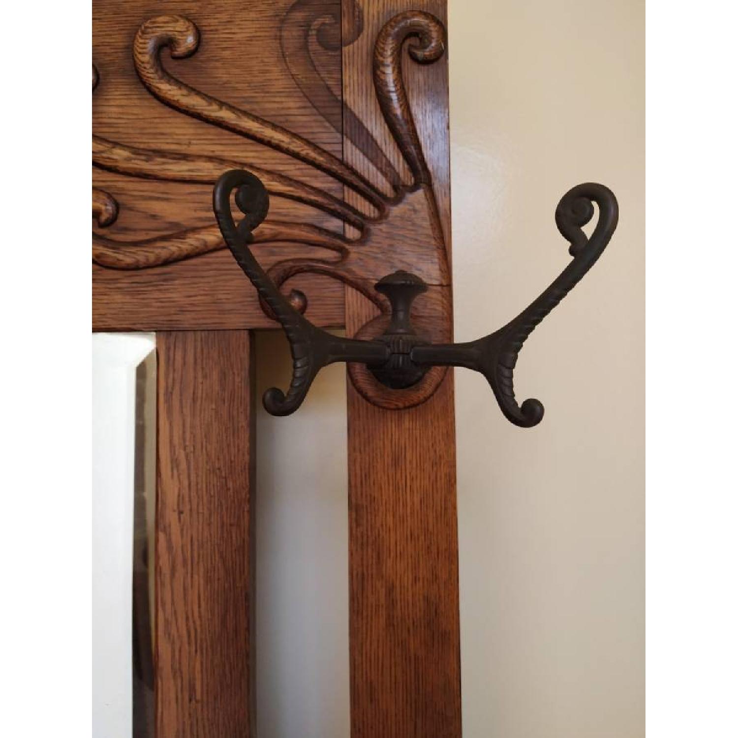 Antique Art Nouveau Hall Tree - image-6