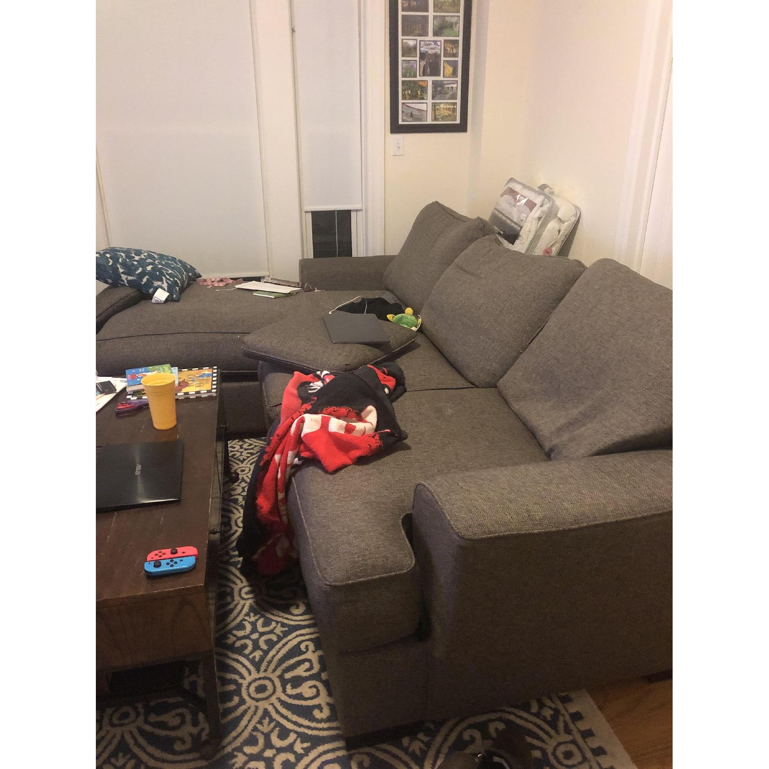 Macy's Ainsley 2-Piece Fabric Chaise Sectional Sofa - image-1