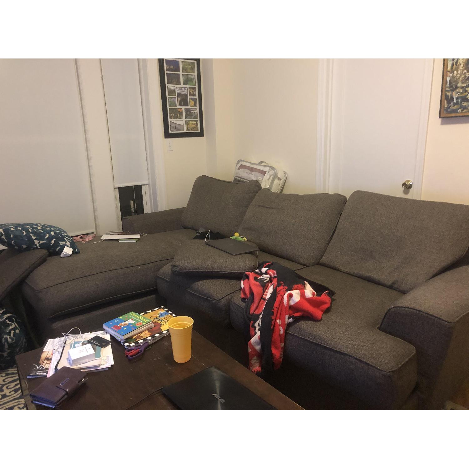 Macy's Ainsley 2-Piece Fabric Chaise Sectional Sofa - image-2