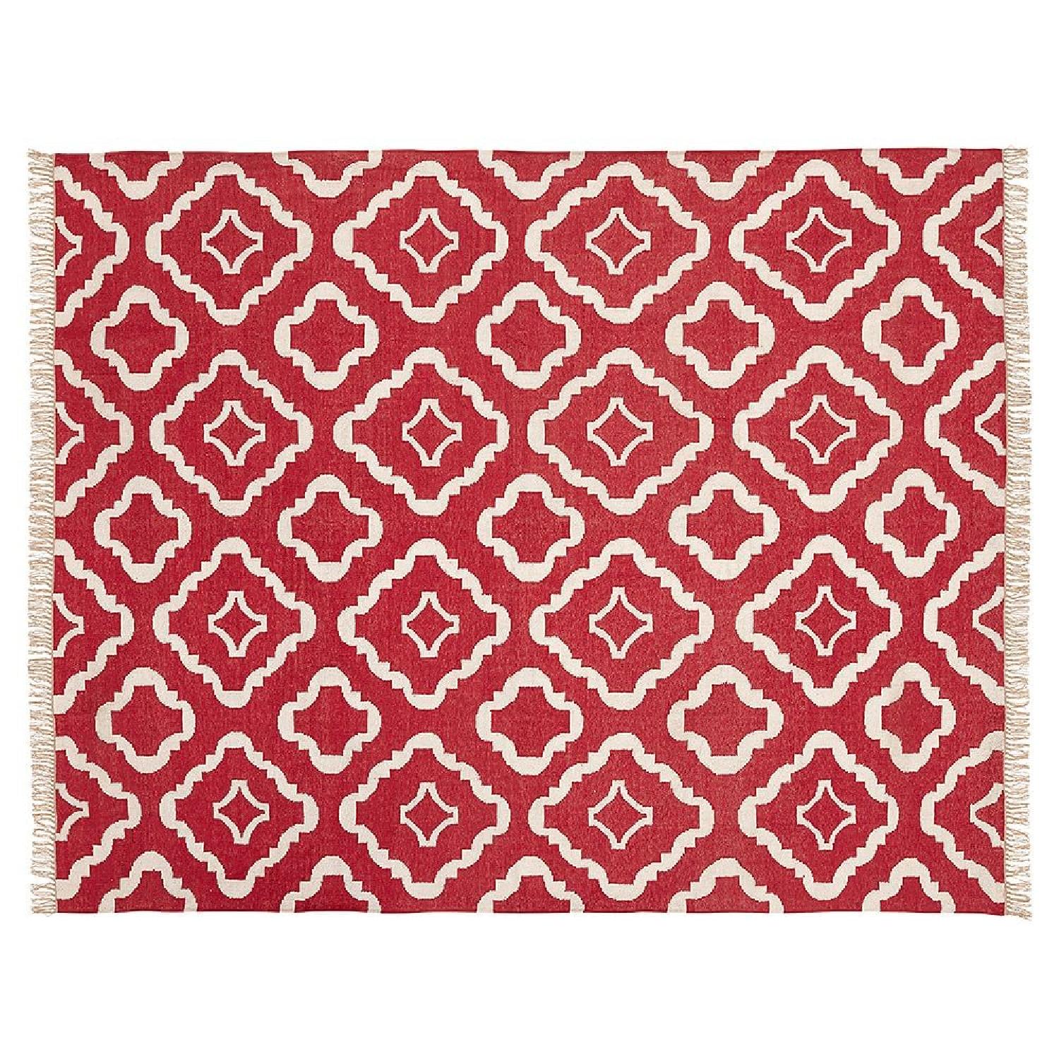 Pottery Barn Red Area Rug - AptDeco