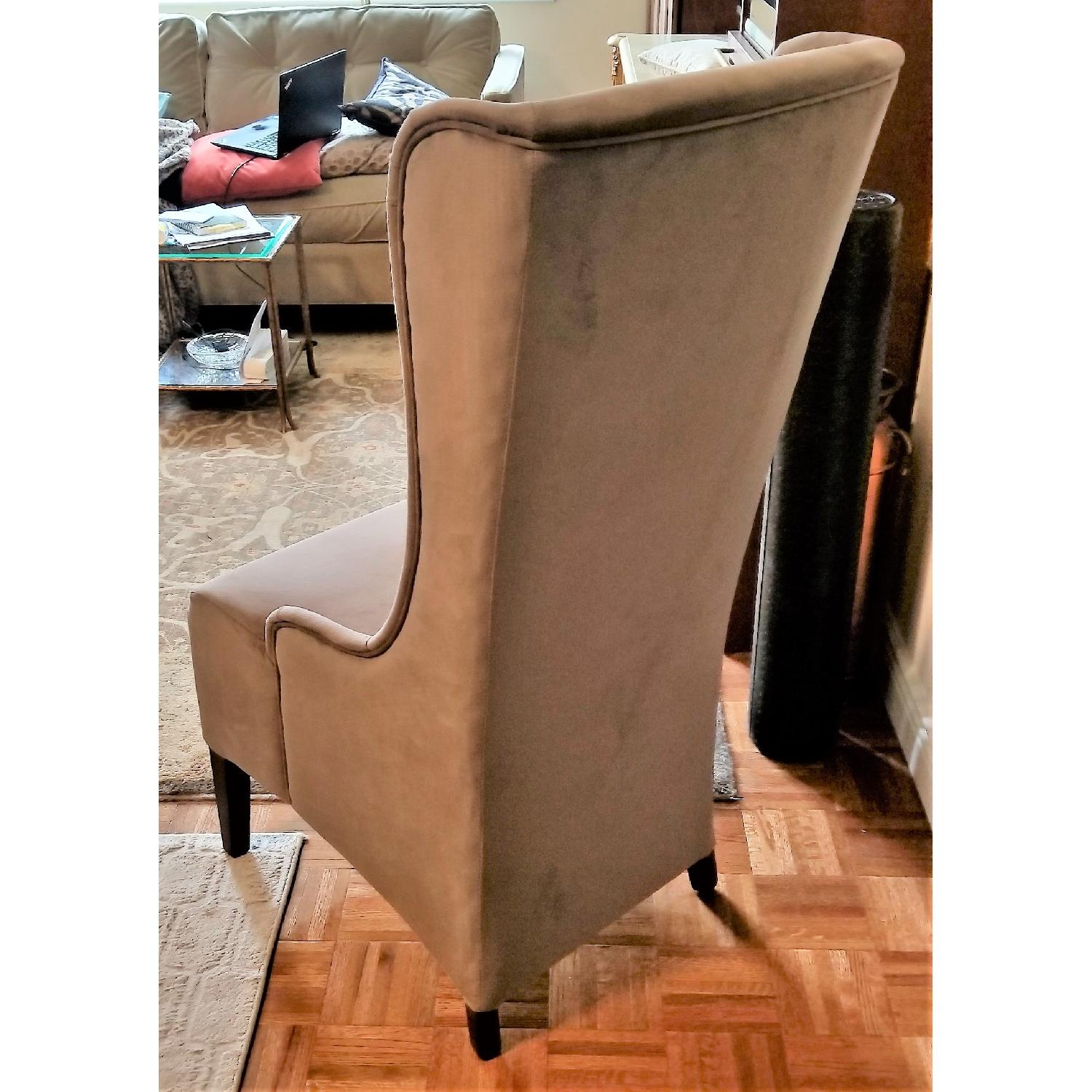 Safavieh En Vogue Deco Bacall Velvet Dark Grey Chair - image-2